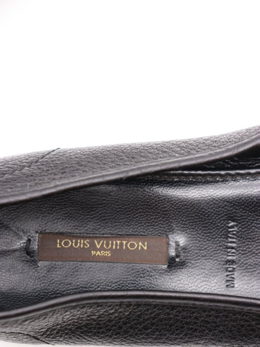 Louis Vuitton Ballets Black Leather Flats Women's Size EU 38 Slip on Shoes - Picture 10 of 10